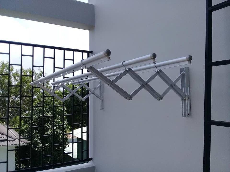 Giàn Phơi Xếp Tường Tay Đơn