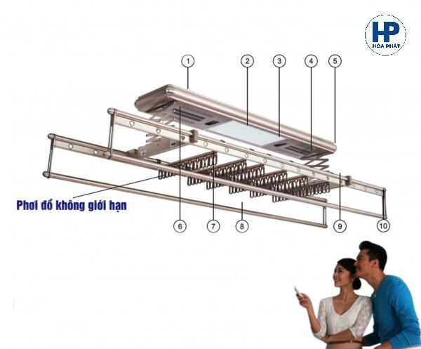 Giàn Phơi Điện Takashi GLK248C